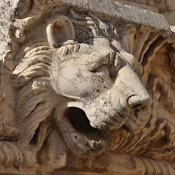 Baalbek, Temple of Jupiter, Shrine, Lion-shaped gargoyle