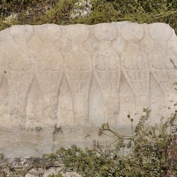 Tyre, City, Octagonal building, Surrounding portico on the southeastern side, Egyptian-style decoration: uraei