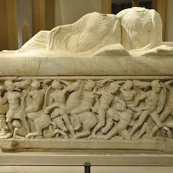 Tyre, Sarcophagus with a Fighting Scene