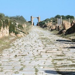 Lepcis Magna, Decumanus and Arch of Antoninus Pius