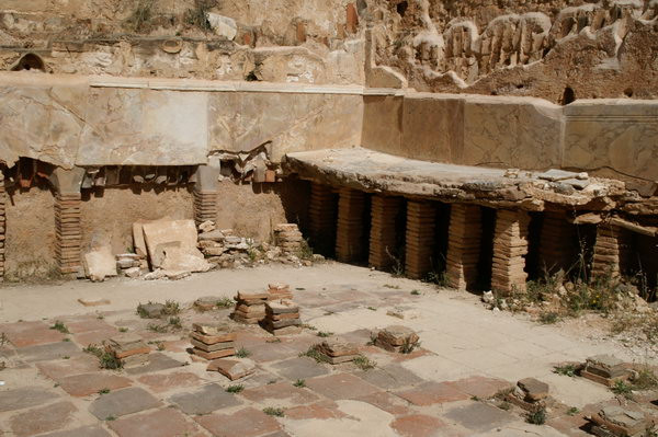 Lepcis Magna, Hadrianic baths, Laconica with hypocaust