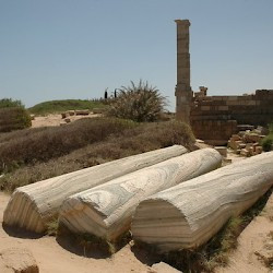 Lepcis Magna, Hadrianic baths, Stolen columns