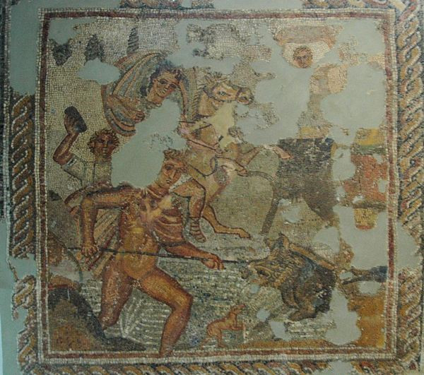Villa of the Nile Mosaic, Hunting scene