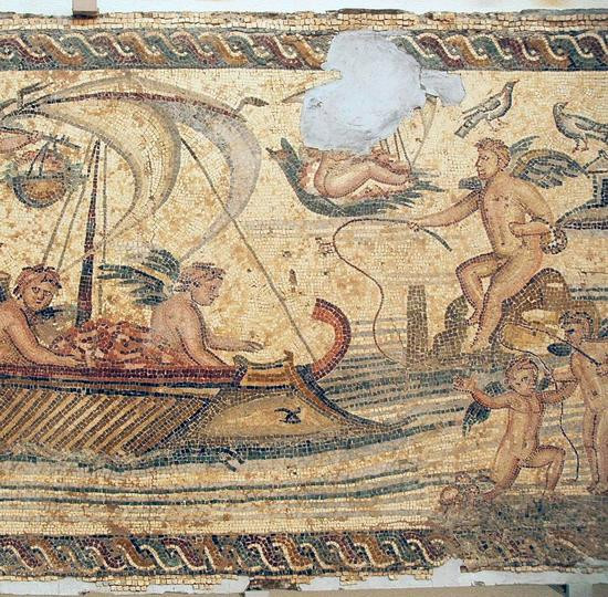 Villa of the Nile Mosaic, first mosaic