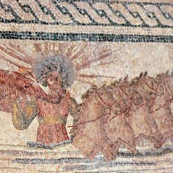 Villa Selene, mosaic of the Four Seasons, Helios