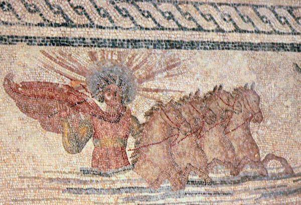 Villa Selene, mosaic of the Four Seasons, Helios