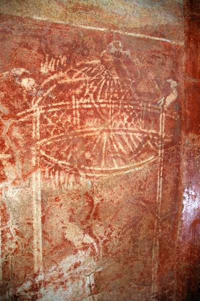 Villa Selene, Atrium, wall painting of birds and cages
