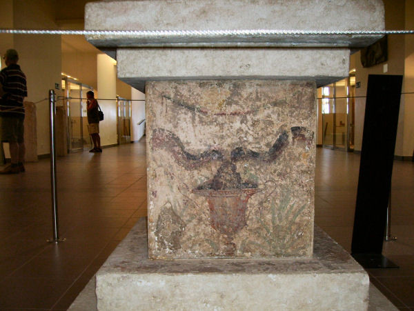 Emporiae, House 2B, altar with themes from the cult of Asclepius