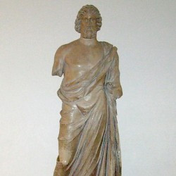 Emporiae, Neapolis, Temple of Asclepius, cult statue