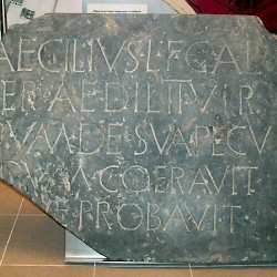 Emporiae, Inscription commemorating repair works