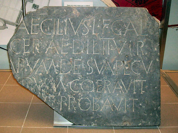 Emporiae, Inscription commemorating repair works