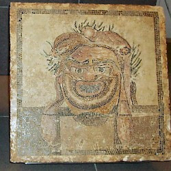 Emporiae, Mosaic showing an actor's mask
