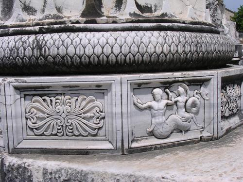 Didyma, Temple of Apollo, column base with aquatic creatures