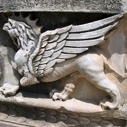 Didyma, Temple of Apollo, column base with griffin