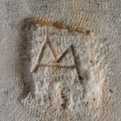 Didyma, temple of Apollo, tunnel from entrance to adyton. None of the big stones was identical, so their place in the tunnel was carefully indicated.