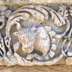Diocaesarea, temple of Zeus, decoration: a bull