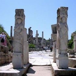 Ephesus, Street of the Curetes, Statues of Hercules