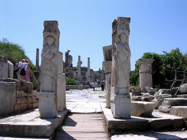 Ephesus, Street of the Curetes, Statues of Hercules