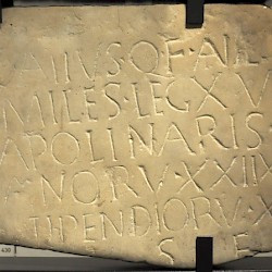 Vienna, Tombstone Gaius Atius of XV Apollinaris (cast)