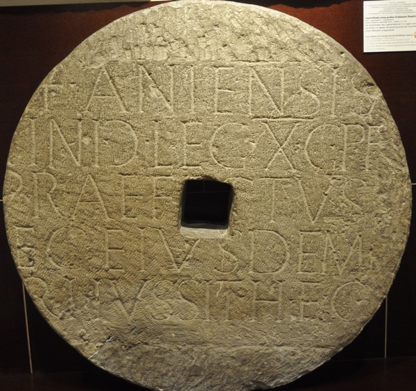Vienna, Burial inscription of an officer of the Tenth Legion Gemina, later used in a mill.