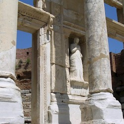 Ephesus, Library of Celsus, facade with Arete