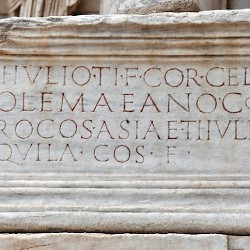 Ephesus, Library of Celsus, Latin inscription