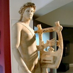Lepcis, Theater, statue of Apollo