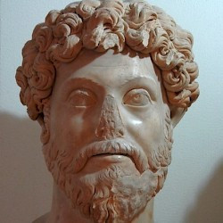 Lepcis, Theater, portrait of Marcus Aurelius