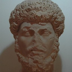 Lepcis, Theater, portrait of Lucius Verus