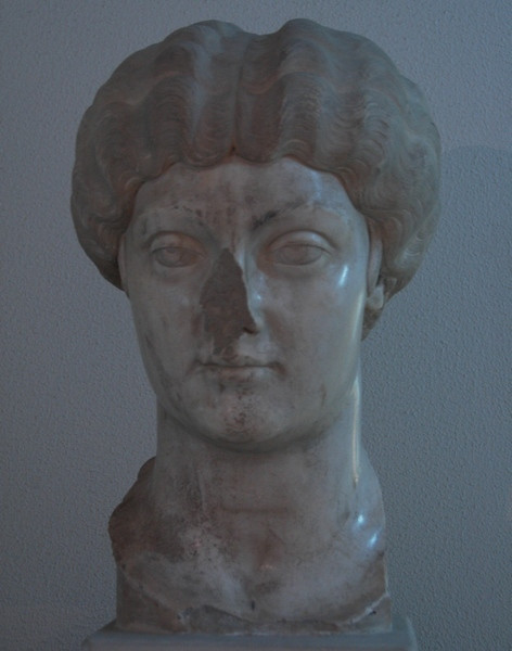Lepcis, Theater, portrait of Faustina II