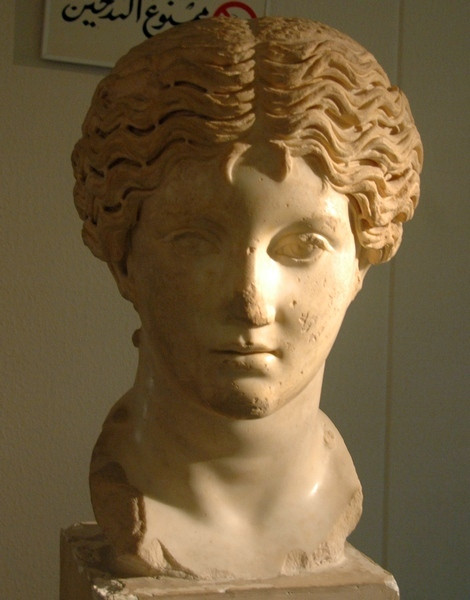 Lepcis, Theater, portrait of Faustina II