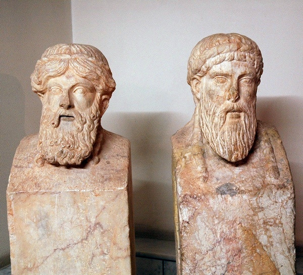 Lepcis, Theater, Herms of Hercules and Dionysus