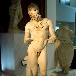 Lepcis, Theater, Statue of Marsyas