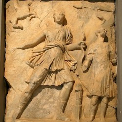 Lepcis, Theater, Relief of Diana