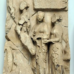 Pergamon Altar, Auge establishes the cult of Athena