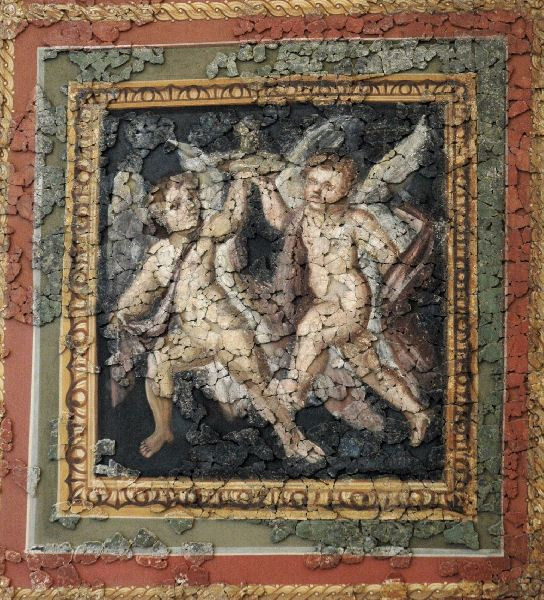 Trier, Fausta's fresco: Dancing erotes
