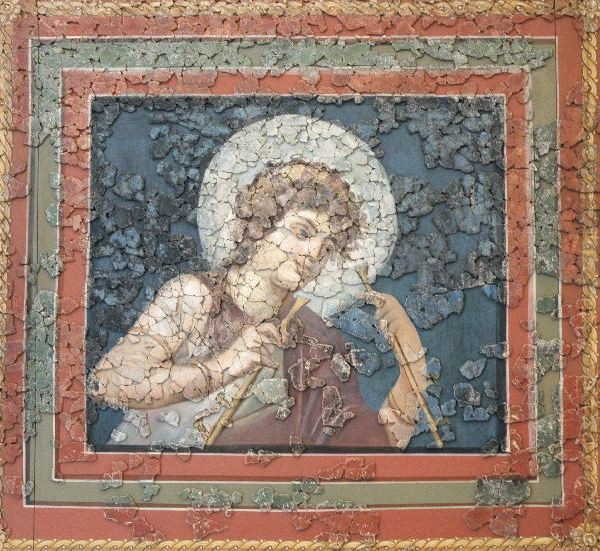 Trier, Fausta's fresco: Lady with two flutes