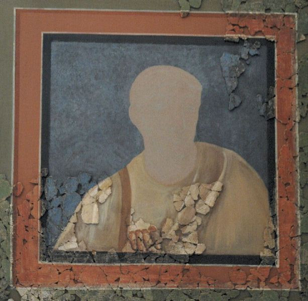 Trier, Fausta's fresco: Philosopher (very damaged)
