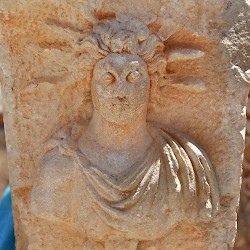 Myra, Theater, Decoration, relief of the Sun god