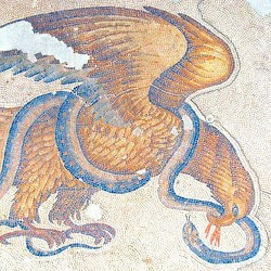 Constantinople, Imperial Palace, Mosaic of an eagle and a snake