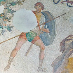 Constantinople, Imperial Palace, Mosaic of a hunter