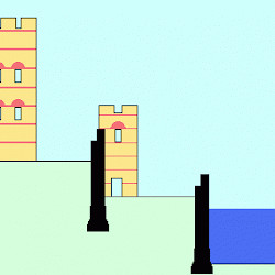 Constantinople's Theodosian Walls: Anthemius' wall, Cyrus' wall, battlements, and moat.
