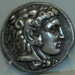 Alexander the Great with a lion's skin