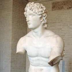 Alexander after Chaeronea ("Rondanini Alexander"). Part of a triumphal statue of king Philip
