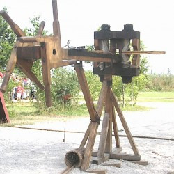 Modern reconstruction of a catapult