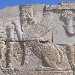 Persepolis, Palace of Xerxes, Interconnecting staircase, Sphinx