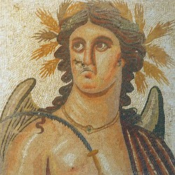 Villa of Dar Buc Ammera, seasons mosaic, Autumn
