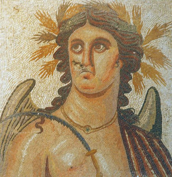 Villa of Dar Buc Ammera, seasons mosaic, Autumn