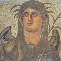 Villa of Dar Buc Ammera, seasons mosaic, Winter