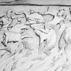 Firuzabad, Relief 1, Drawing